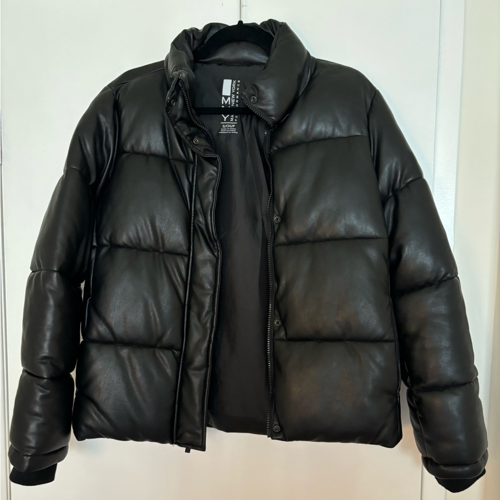 Marc New York Vegan leather puffer jacket